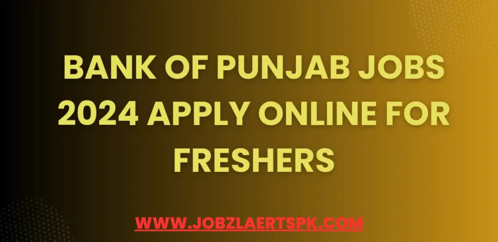 Bank of Punjab Jobs 2024 Apply Online For Freshers